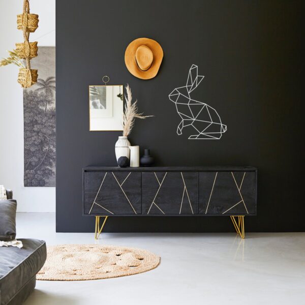 Cadre Tableau Linexa Inspiration le design métallique artistique animal lapin