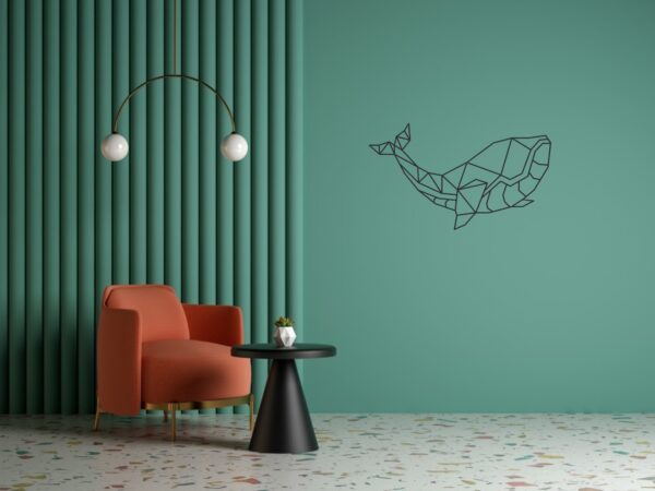 Cadre Tableau Linexa Inspiration le design métallique artistique animal baleine