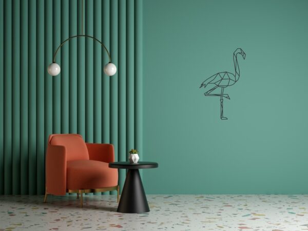 Cadre Tableau Linexa Inspiration le design métallique artistique animal flamand rose