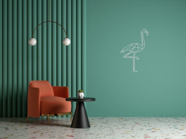 Cadre Tableau Linexa Inspiration le design métallique artistique animal flamand rose