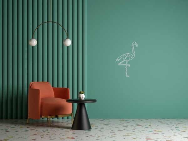 Cadre Tableau Linexa Inspiration le design métallique artistique animal flamand rose