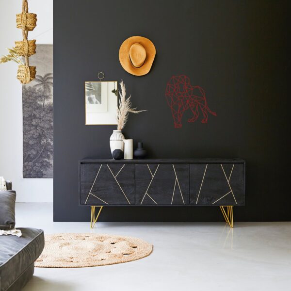 Cadre Tableau Linexa Inspiration le design métallique artistique animal lion