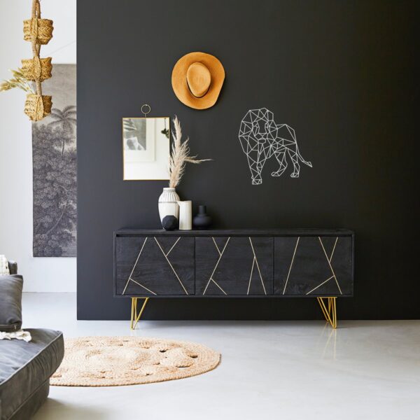 Cadre Tableau Linexa Inspiration le design métallique artistique animal lion