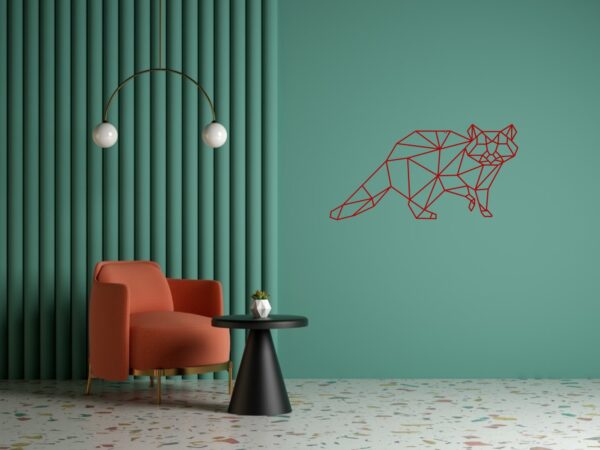 Cadre Tableau Linexa Inspiration le design métallique artistique animal raton laveur