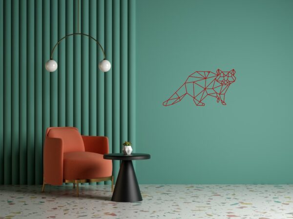 Cadre Tableau Linexa Inspiration le design métallique artistique animal raton laveur