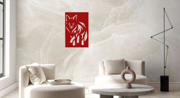 Cadre Tableau Linexa Elégance design métallique artistique animal loup